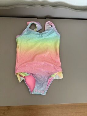 jumping beans Pink Glitter Rainbow Swimsuit